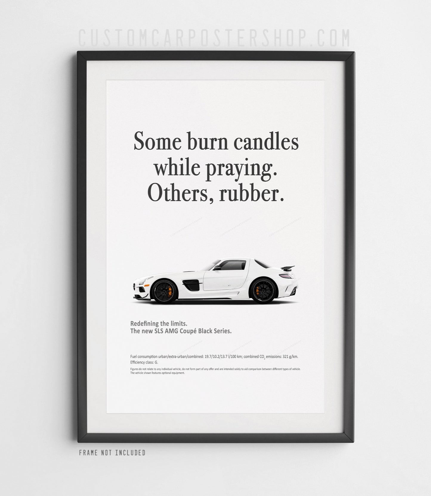 Mercedes-Benz SLS AMG Black Series Print Ad - Burn Rubber