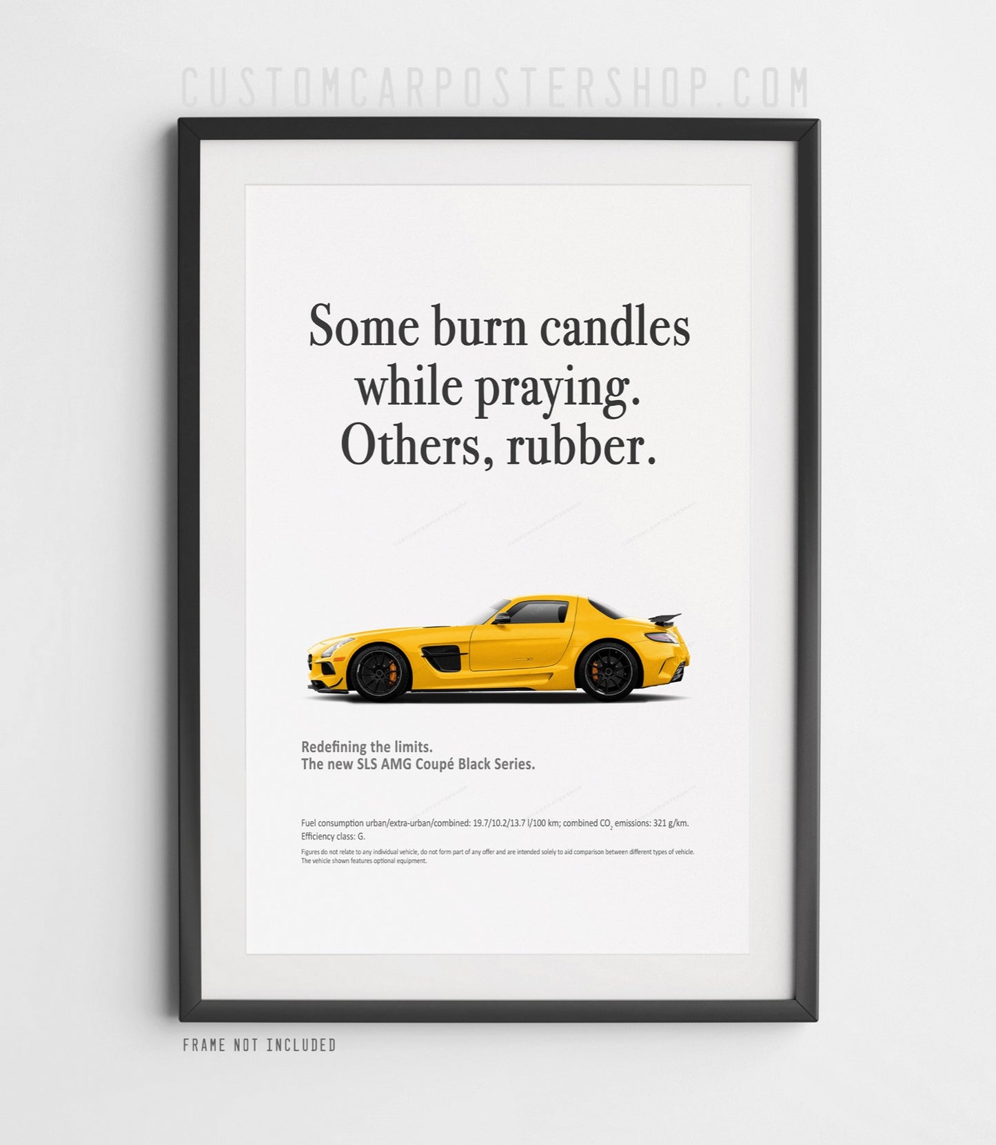 Mercedes-Benz SLS AMG Black Series Print Ad - Burn Rubber