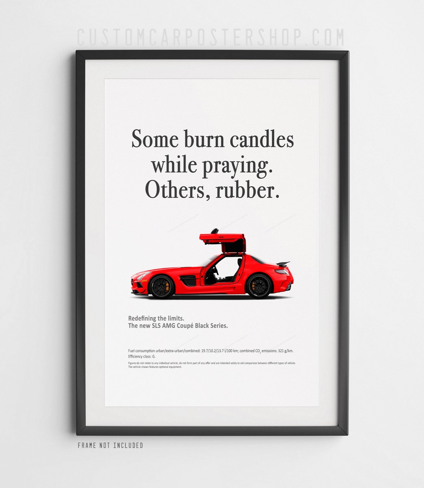Mercedes-Benz SLS AMG Black Series Print Ad - Burn Rubber
