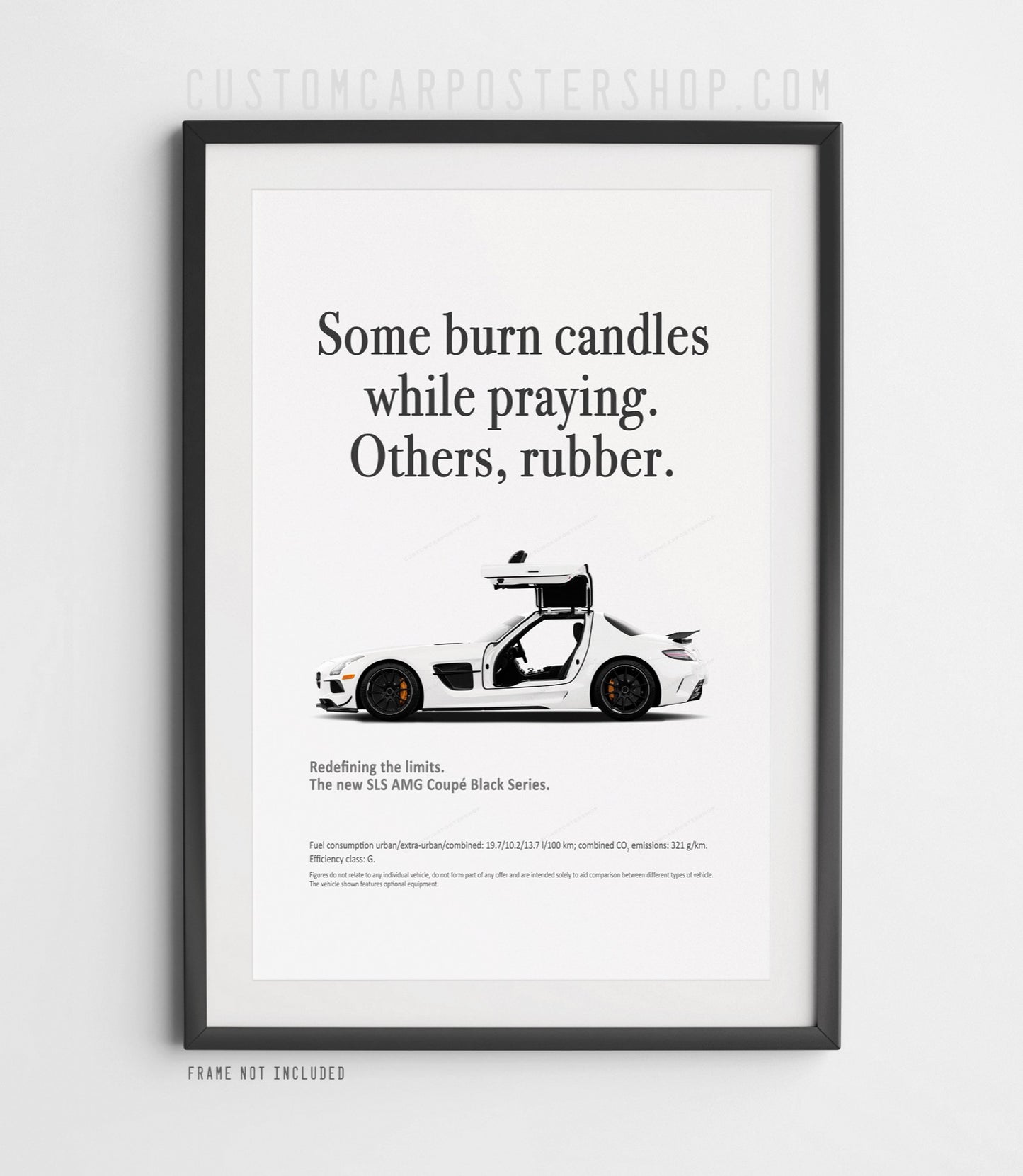Mercedes-Benz SLS AMG Black Series Print Ad - Burn Rubber