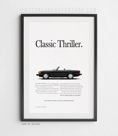 Mercedes-Benz 560SL Vintage Print Ad - Classic Thriller