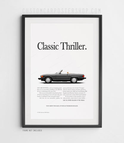 Mercedes-Benz 560SL Vintage Print Ad - Classic Thriller