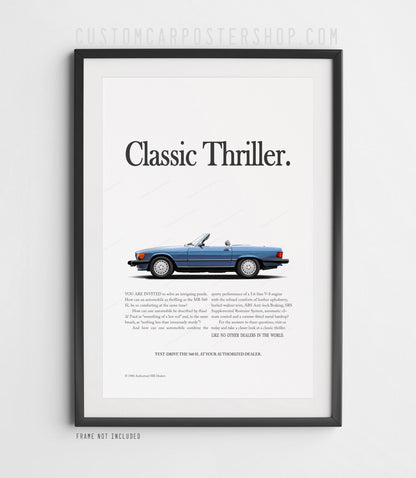 Mercedes-Benz 560SL Vintage Print Ad - Classic Thriller