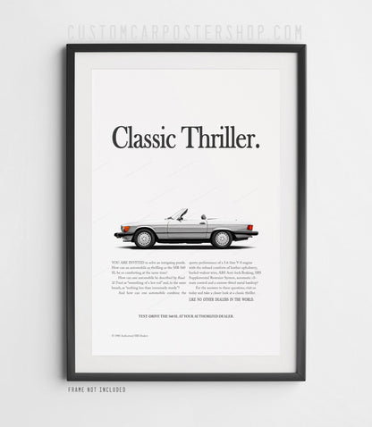 Mercedes-Benz 560SL Vintage Print Ad - Classic Thriller
