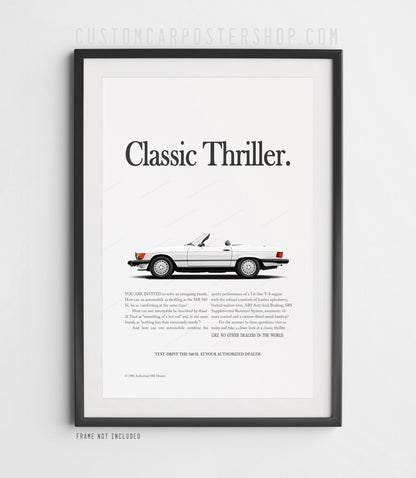 Mercedes-Benz 560SL Vintage Print Ad - Classic Thriller