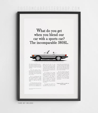Mercedes-Benz 380SL Vintage Print Ad - Incomparable