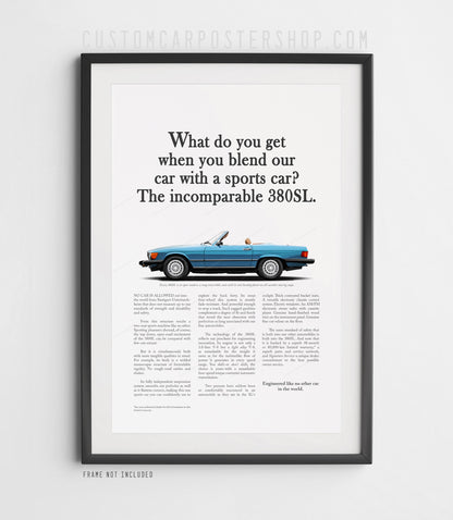 Mercedes-Benz 380SL Vintage Print Ad - Incomparable