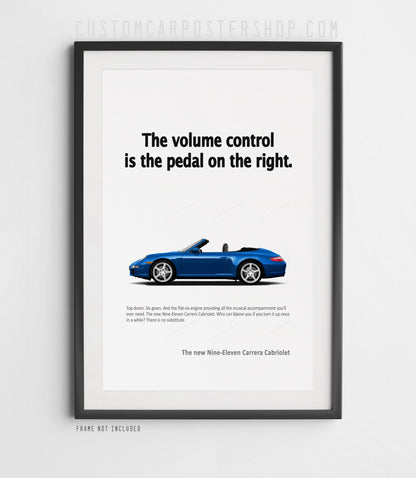 Porsche 997 Cabriolet Vintage Ad - Volume Control