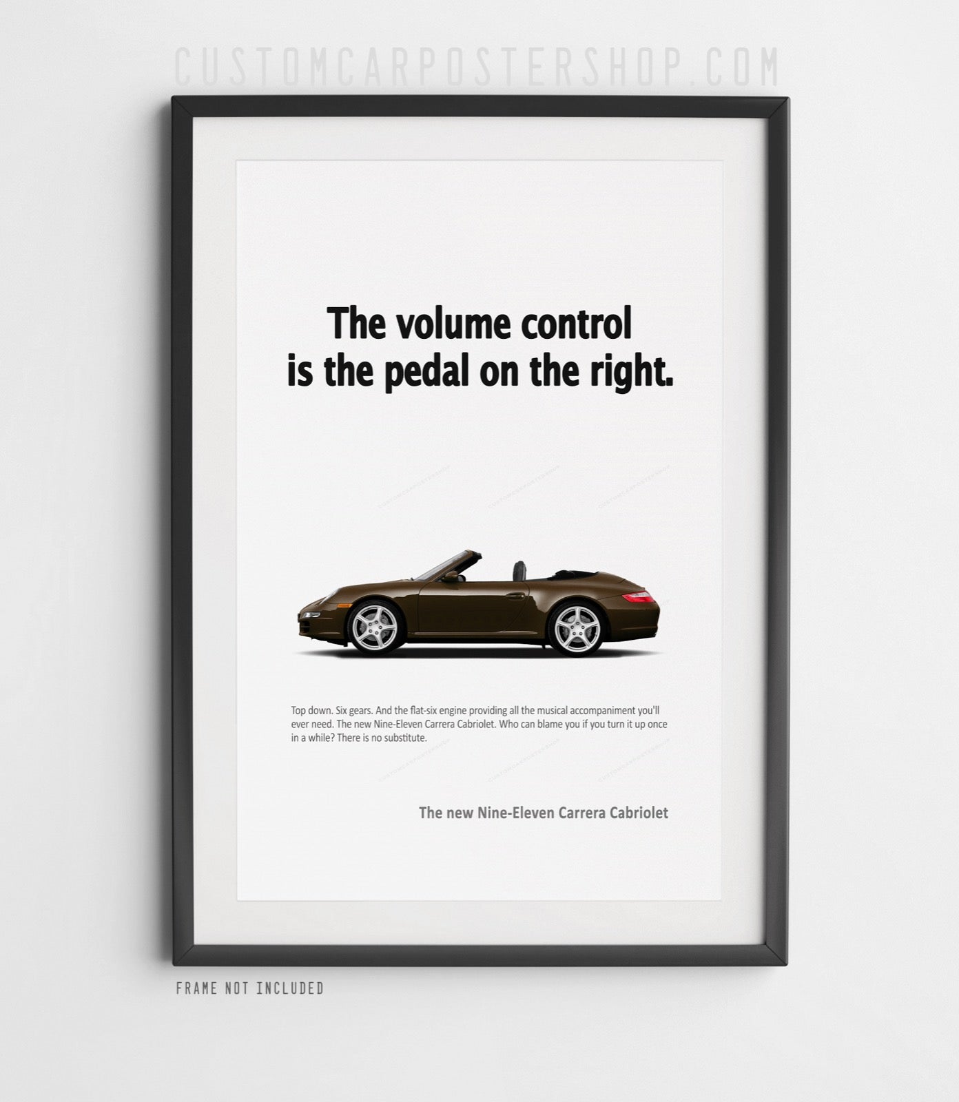 Porsche 997 Cabriolet Vintage Ad - Volume Control