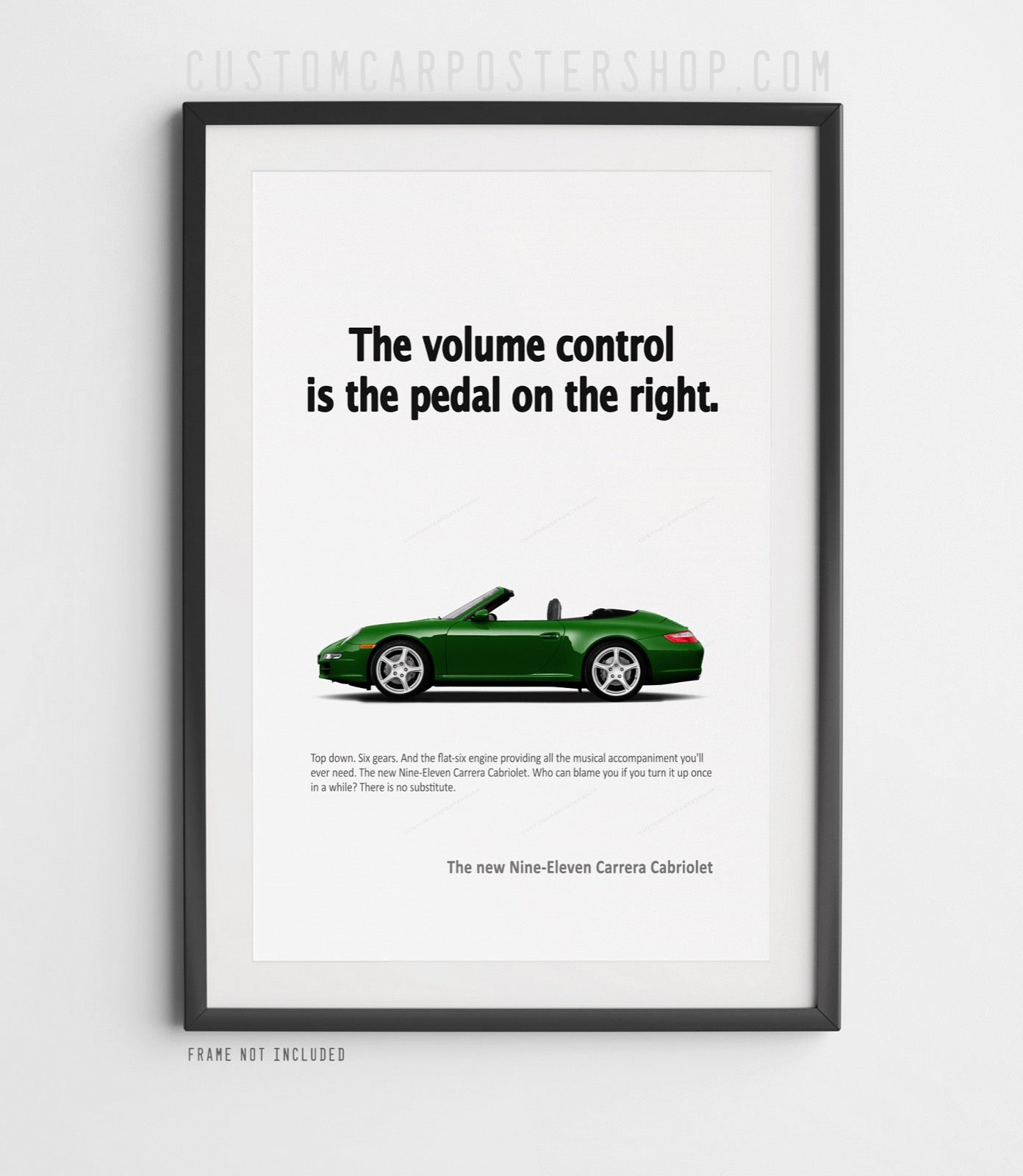 Porsche 997 Cabriolet Vintage Ad - Volume Control