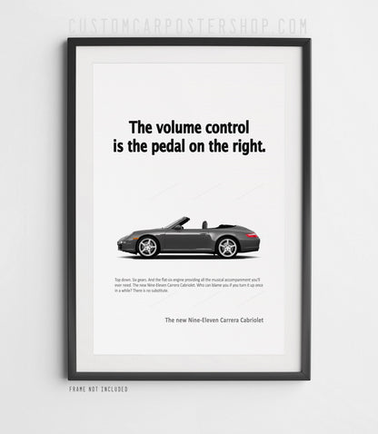 Porsche 997 Cabriolet Vintage Ad - Volume Control