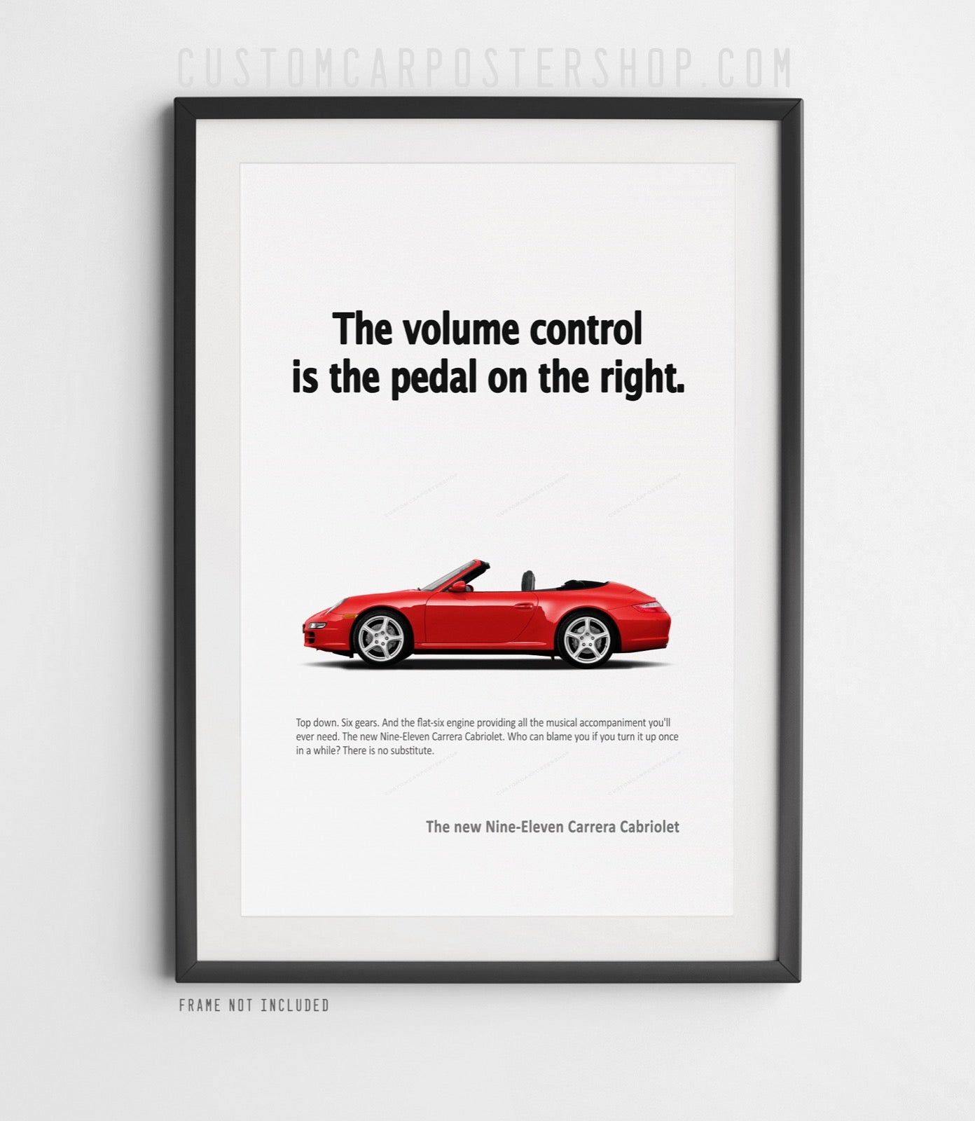 Porsche 997 Cabriolet Vintage Ad - Volume Control