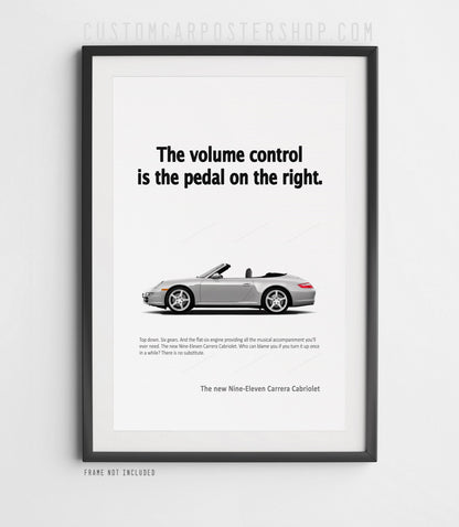 Porsche 997 Cabriolet Vintage Ad - Volume Control