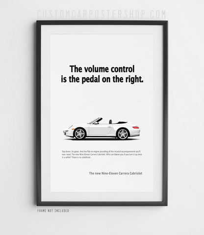 Porsche 997 Cabriolet Vintage Ad - Volume Control