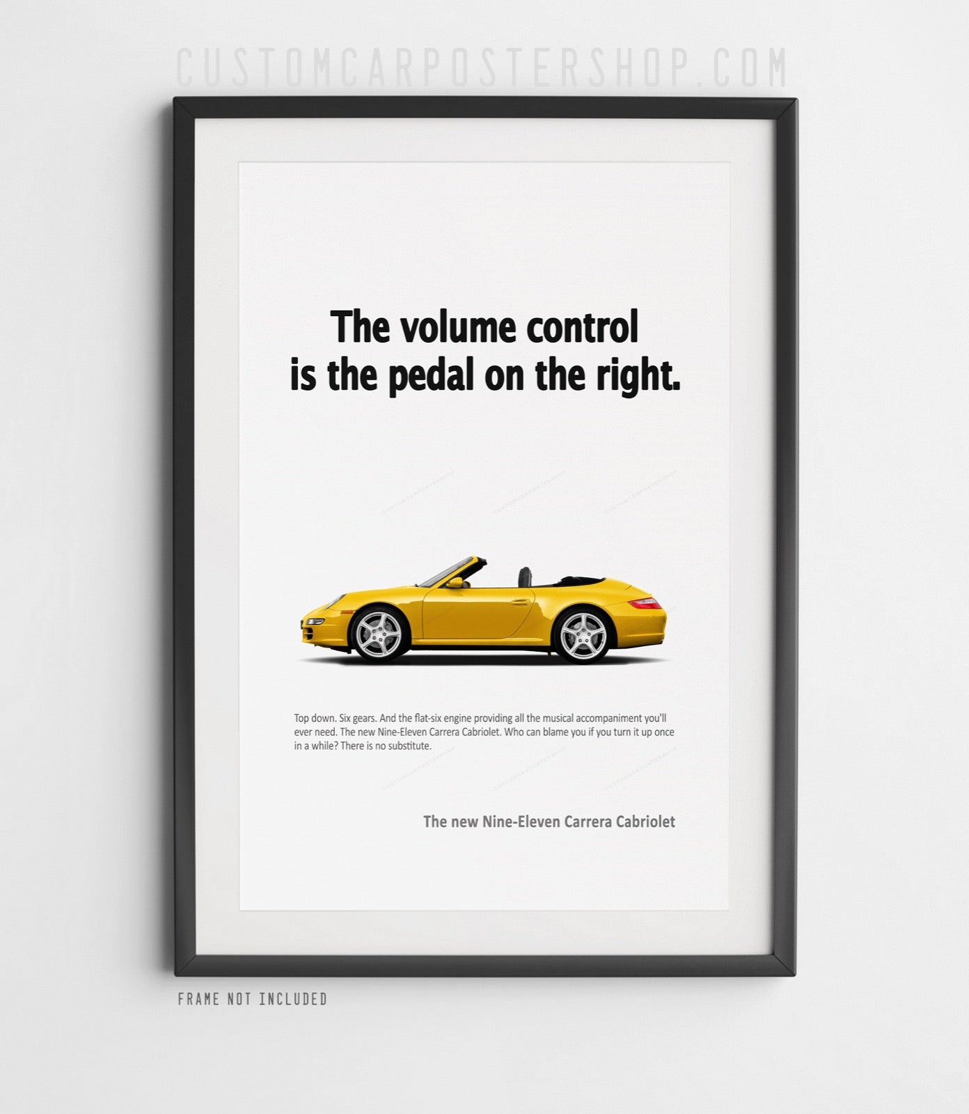 Porsche 997 Cabriolet Vintage Ad - Volume Control