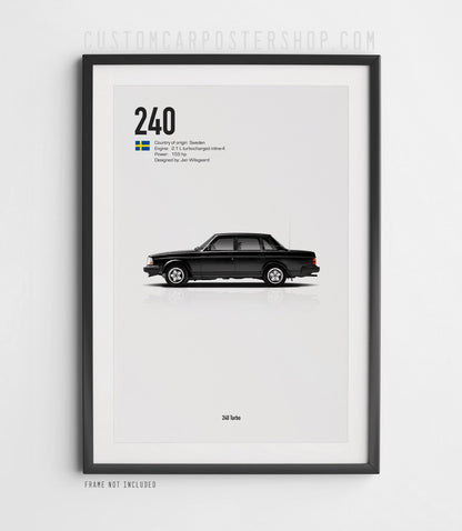 Volvo 240 Turbo Sedan Poster
