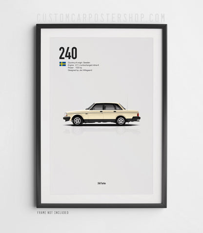 Volvo 240 Turbo Sedan Poster