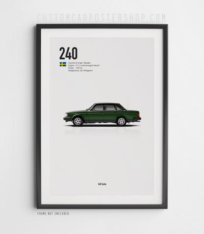 Volvo 240 Turbo Sedan Poster