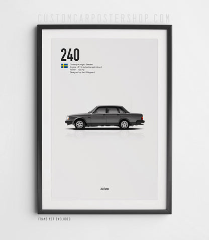Volvo 240 Turbo Sedan Poster