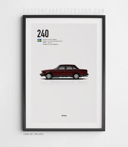Volvo 240 Turbo Sedan Poster