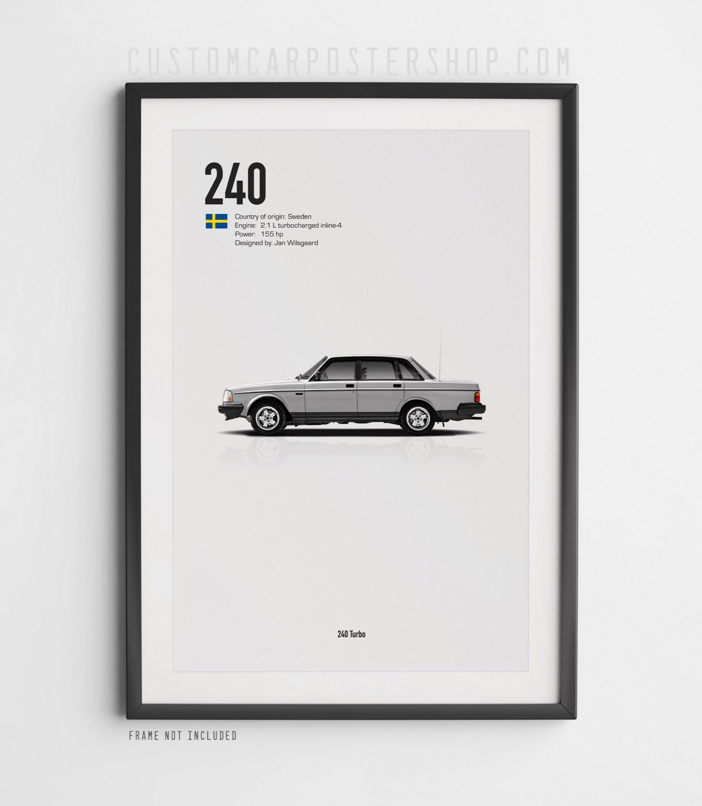 Volvo 240 Turbo Sedan Poster