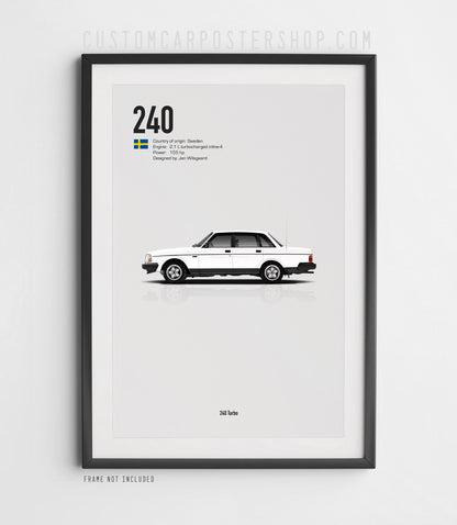 Volvo 240 Turbo Sedan Poster