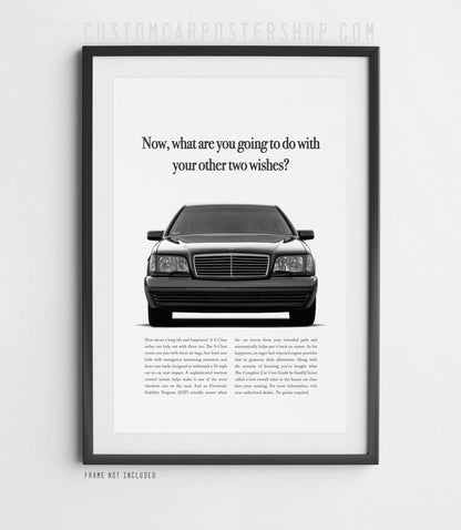 Mercedes-Benz S-Class (W140) Vintage Print Ad - Two Wishes