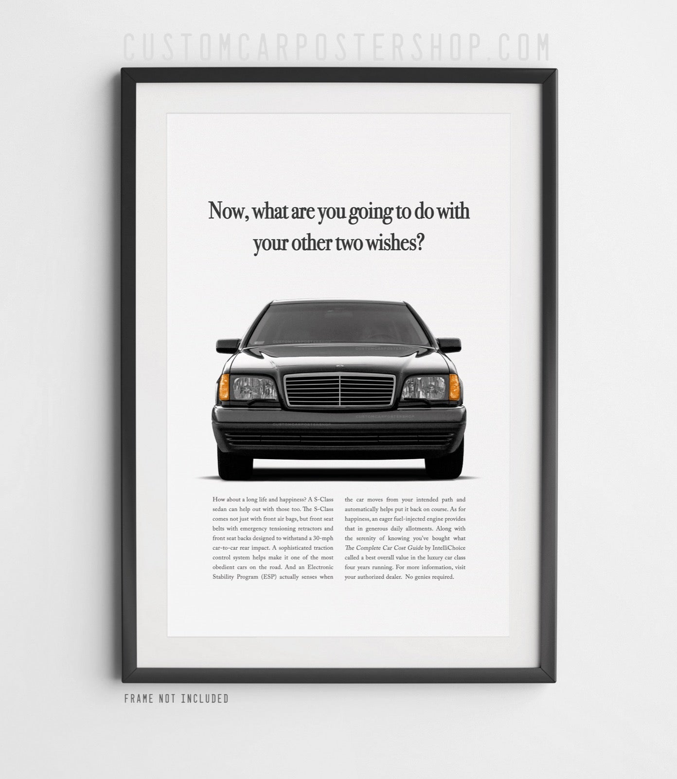 Mercedes-Benz W140 S-Class Print Ad Reproduction Poster