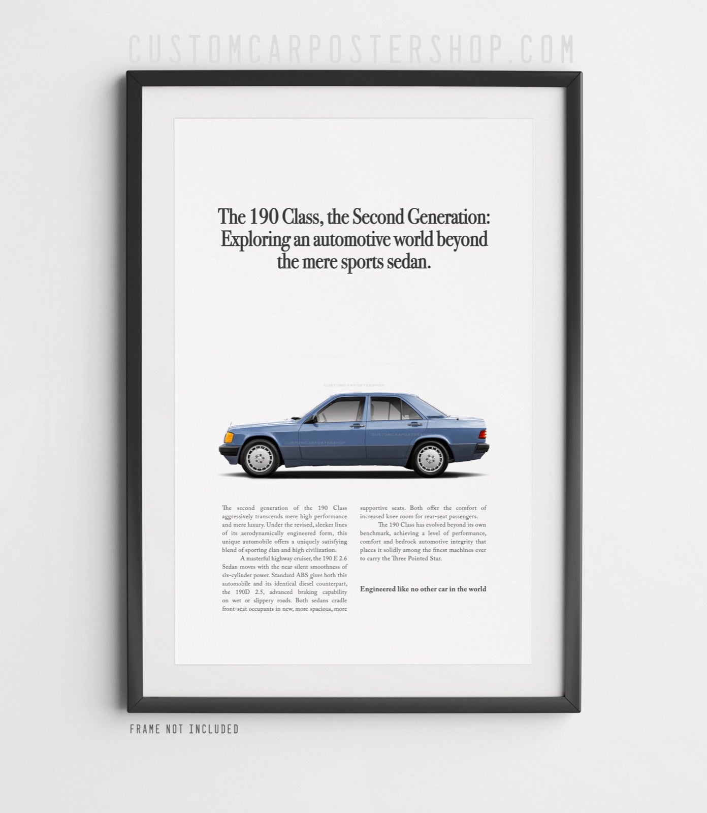 Mercedes-Benz 190E Vintage Print Ad - Sports Sedan