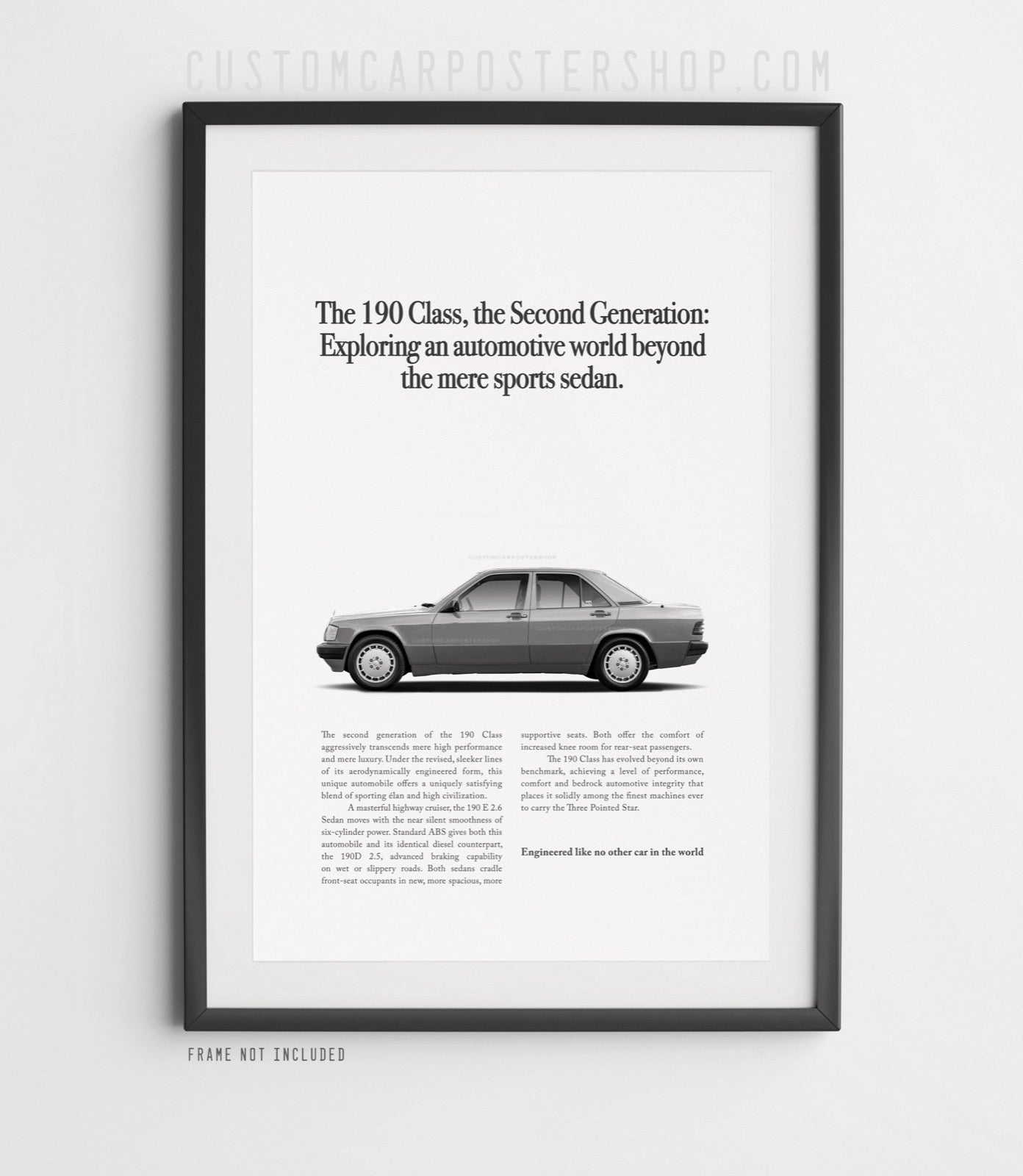 Mercedes-Benz 190E Vintage Print Ad - Sports Sedan