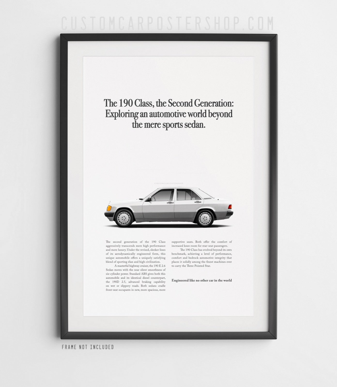 Mercedes-Benz 190E Vintage Print Ad - Sports Sedan