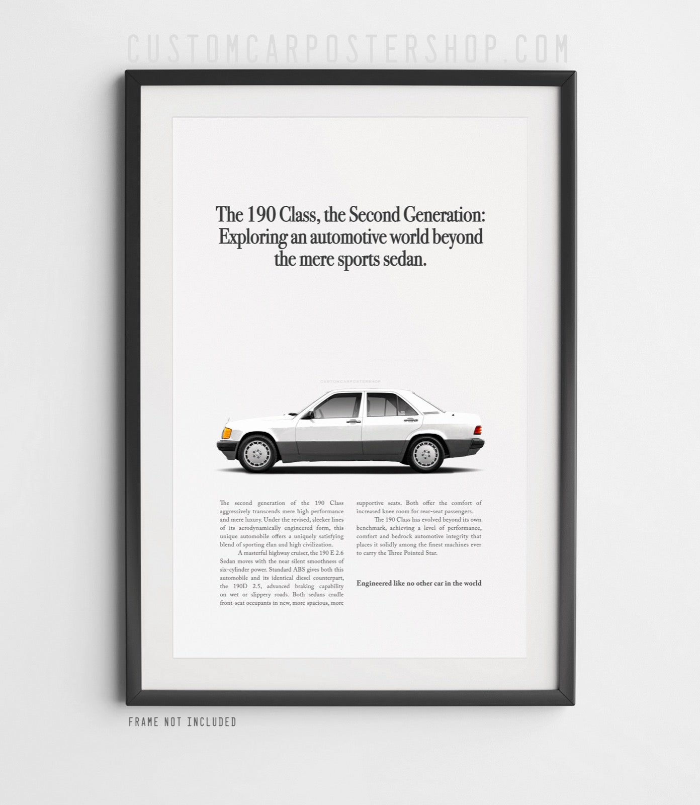 Mercedes-Benz 190E Vintage Print Ad - Sports Sedan