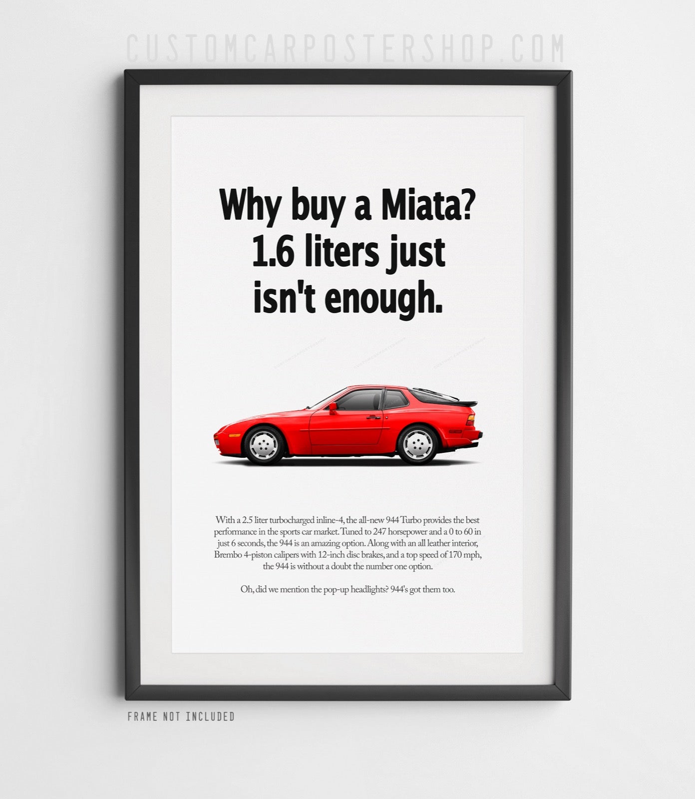 Porsche 944 Turbo Vintage Ad - Why Buy a Miata?