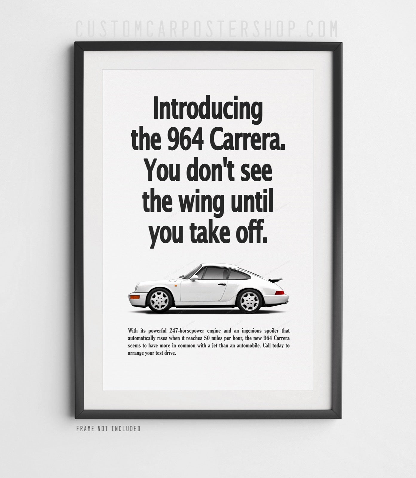 Porsche 911 Carrera 2 (964) Vintage Ad - Wing