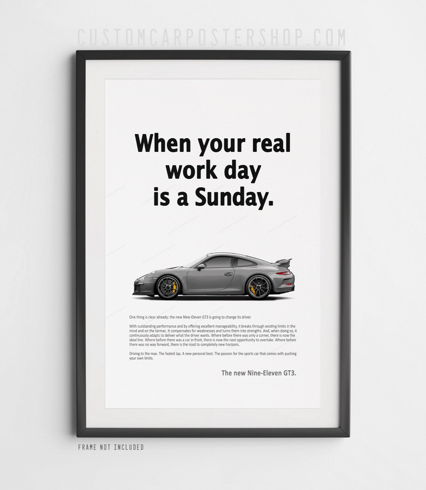 Porsche 911 GT3 (991.1) Print Ad Poster - Workday