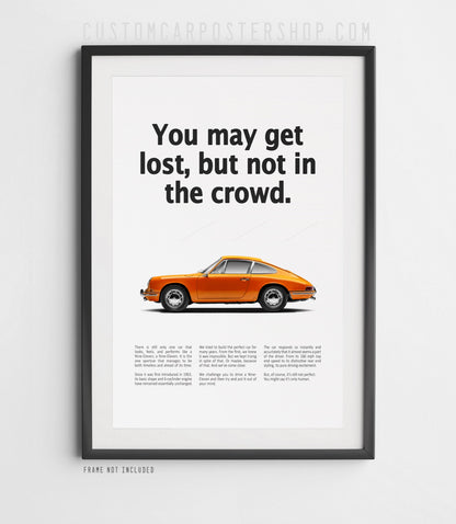 Porsche 911 Vintage Ad - Lost in Crowd