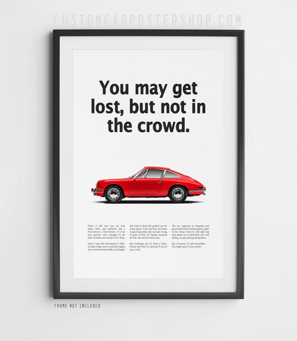 Porsche 911 Vintage Ad - Lost in Crowd