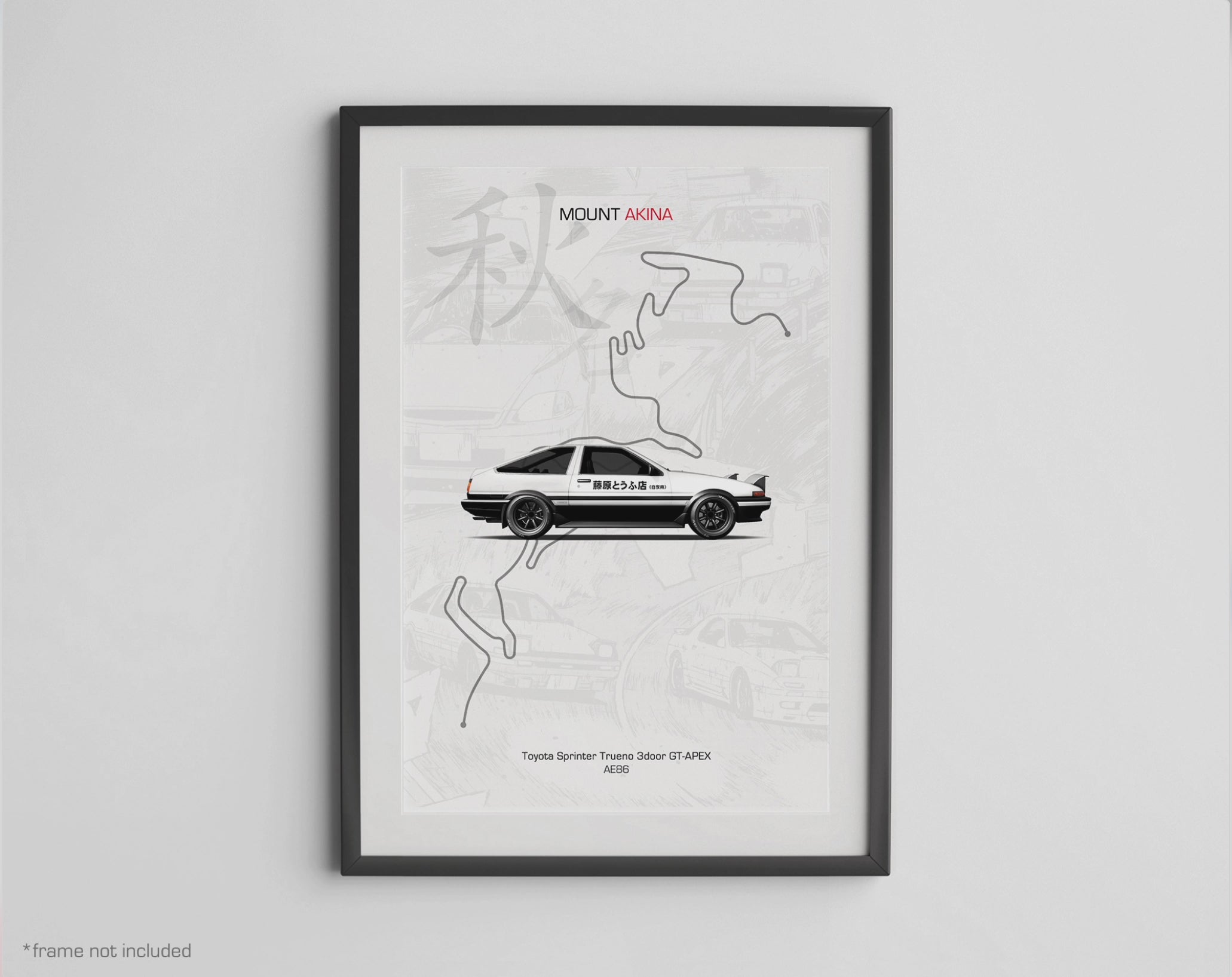 Toyota AE86 Trueno - Initial D Poster